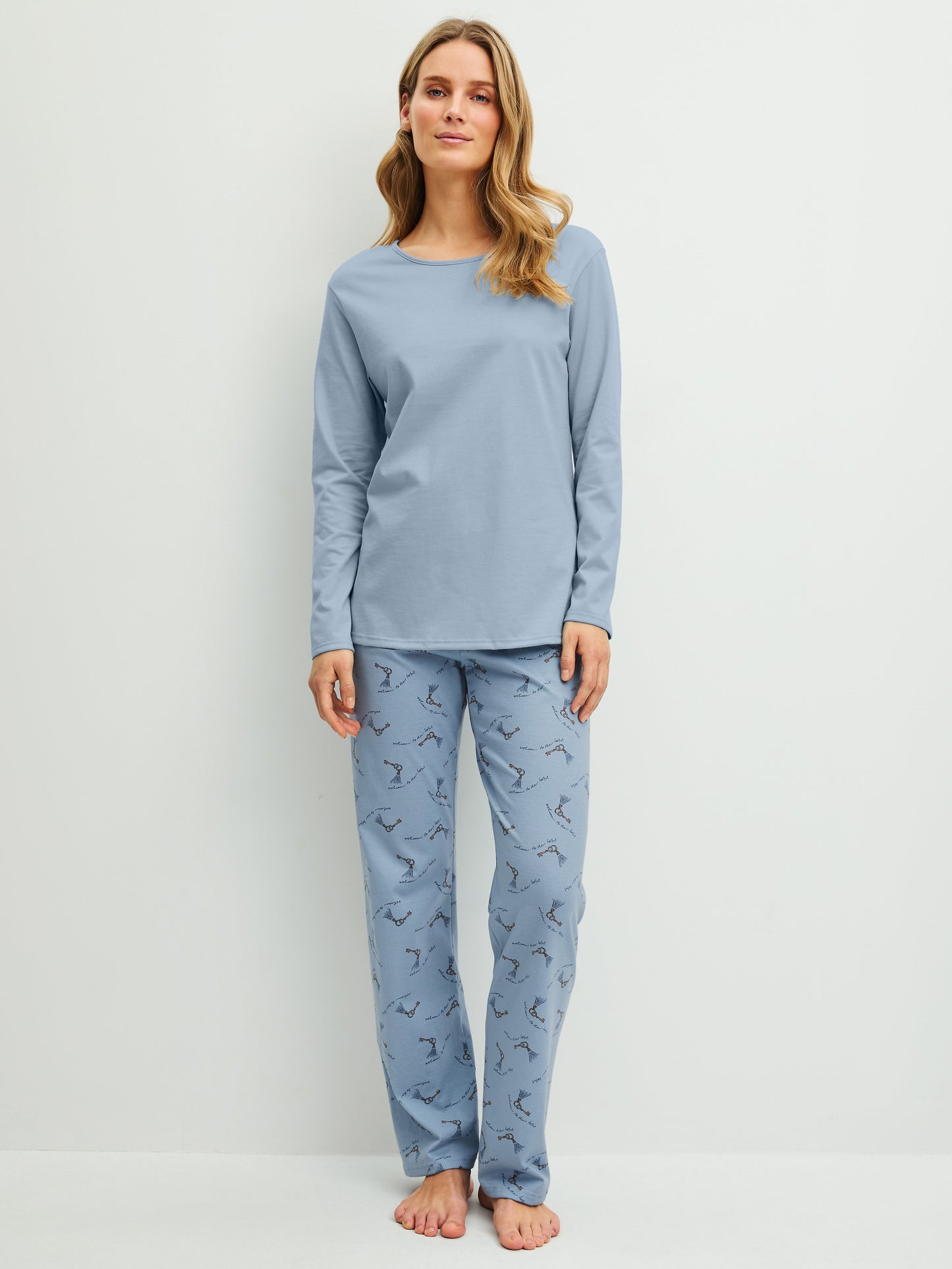 DAMEN Pyjama (Dusty Grey)