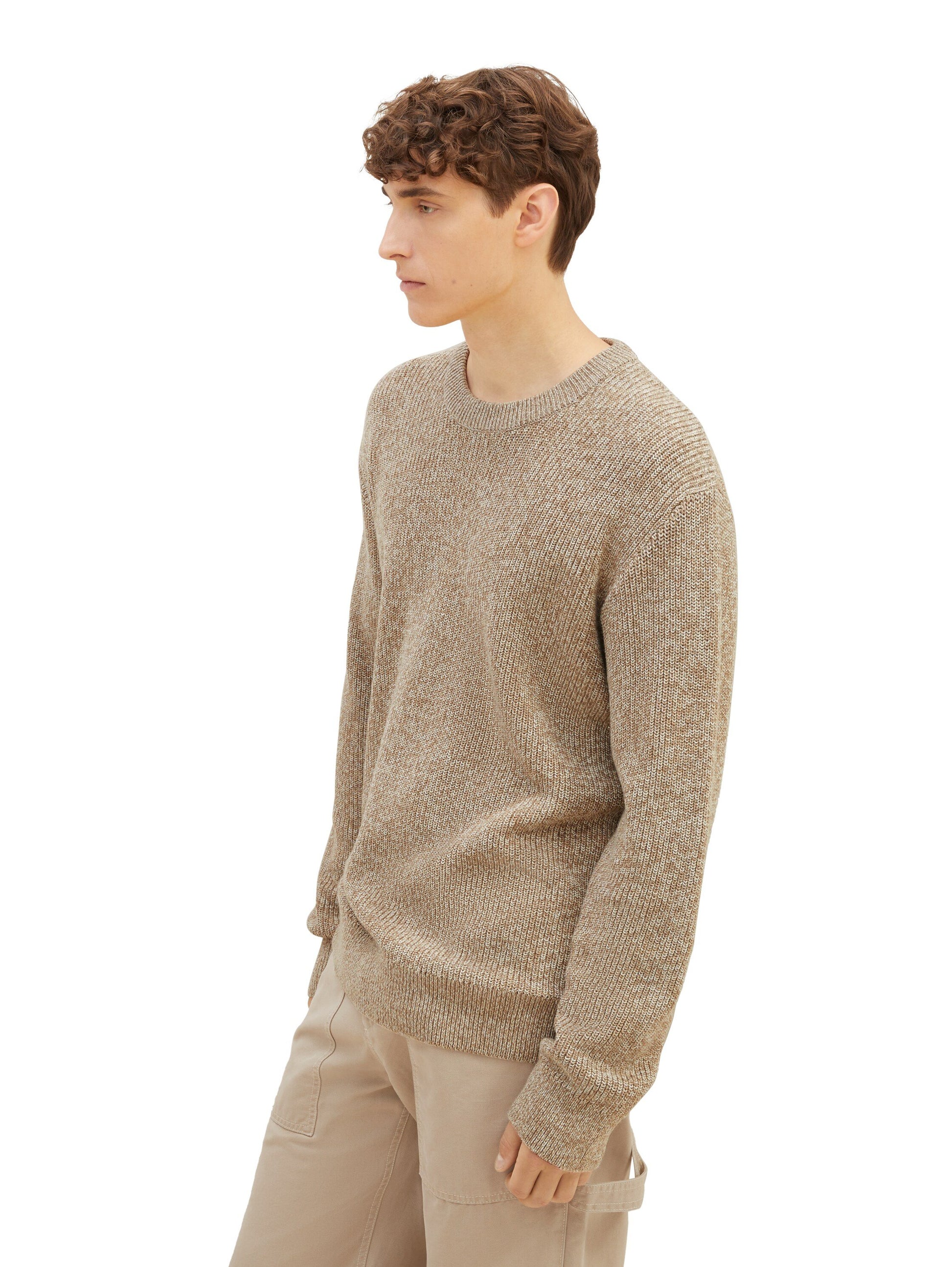 Strickpullover in Melange Optik (Ecru Tonal Mou)