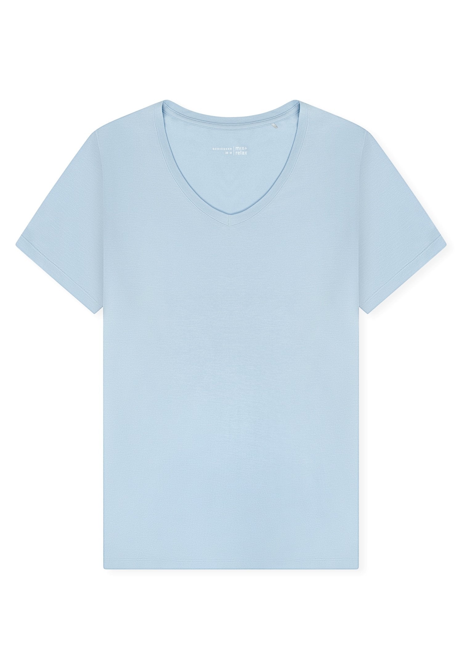 T-Shirt V-Ausschnitt (Hellblau)
