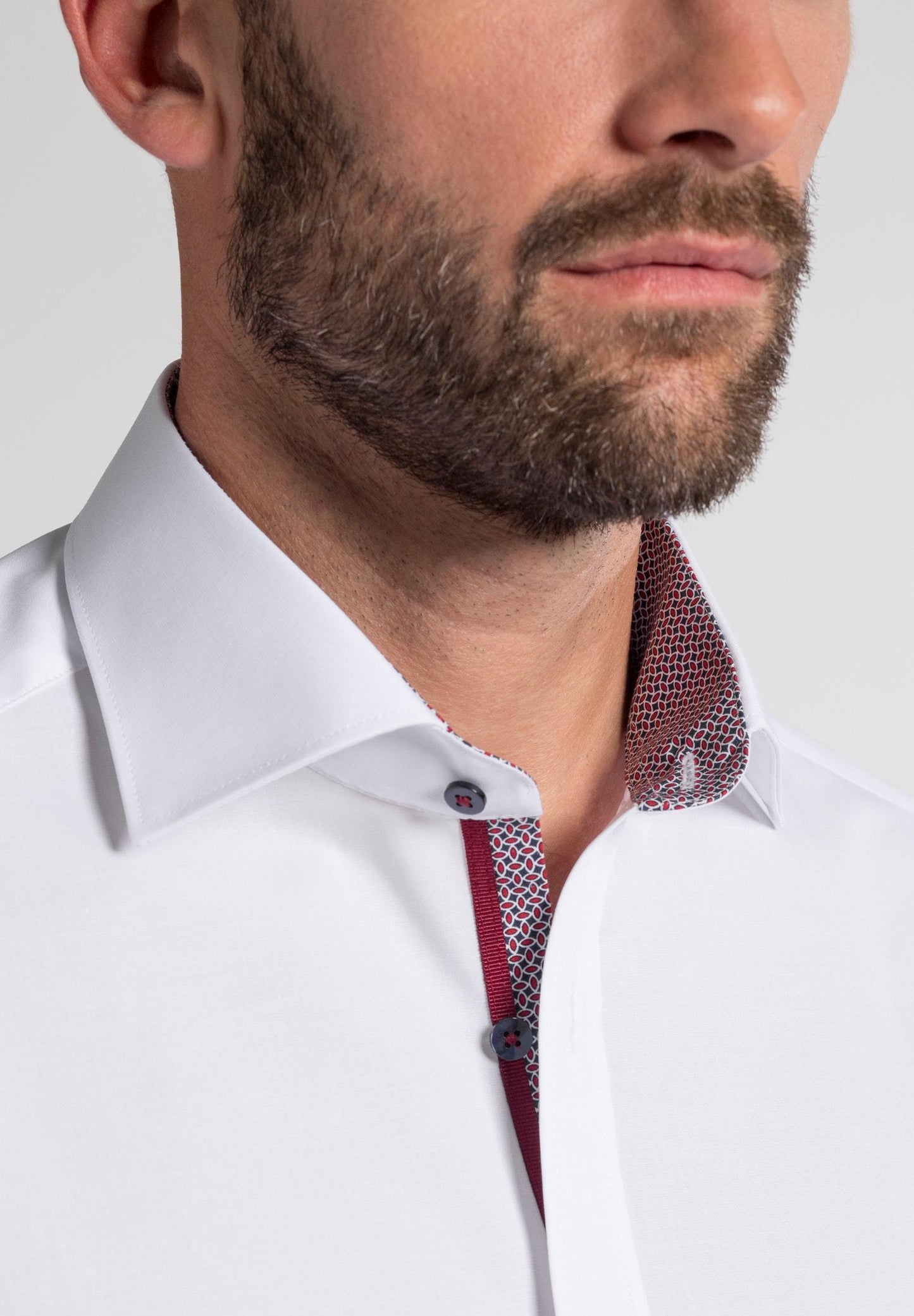 Hemd Chambray Langarm (Weiss)