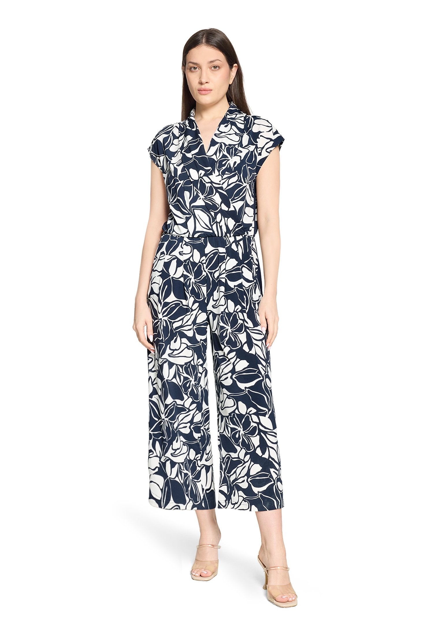 Jumpsuit (Dark Blue/cream)