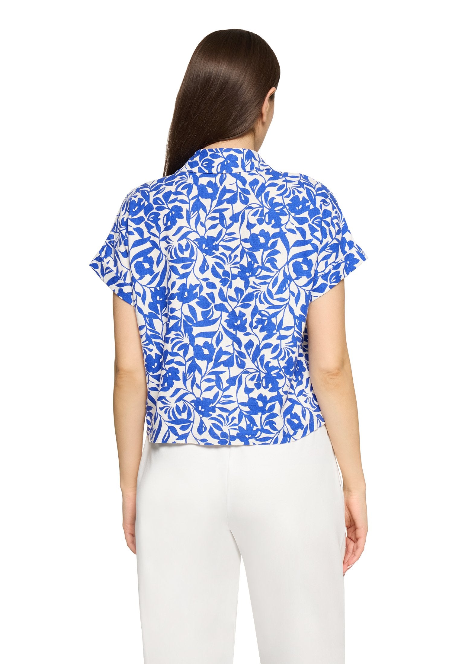 Leinenbluse (Cream/blue)