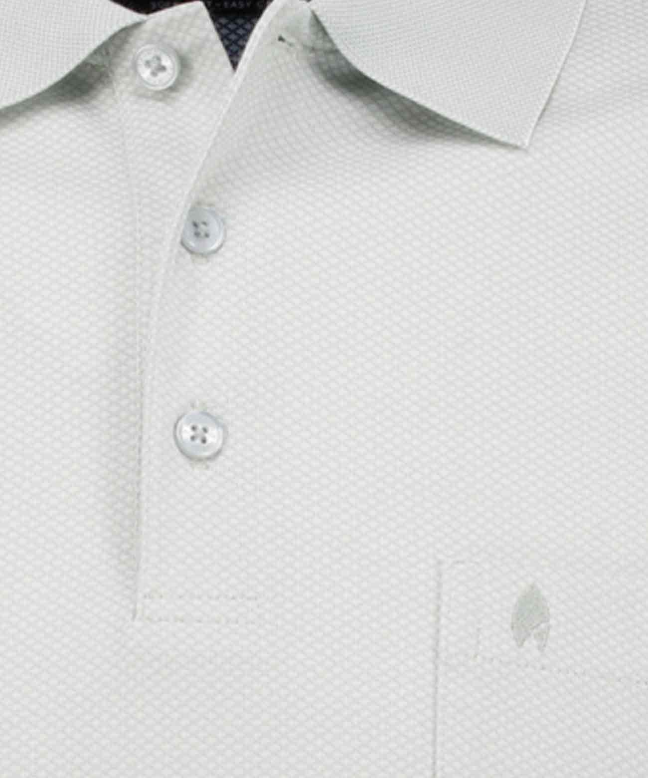 Softknit-Polo "fishnet" (Silber)