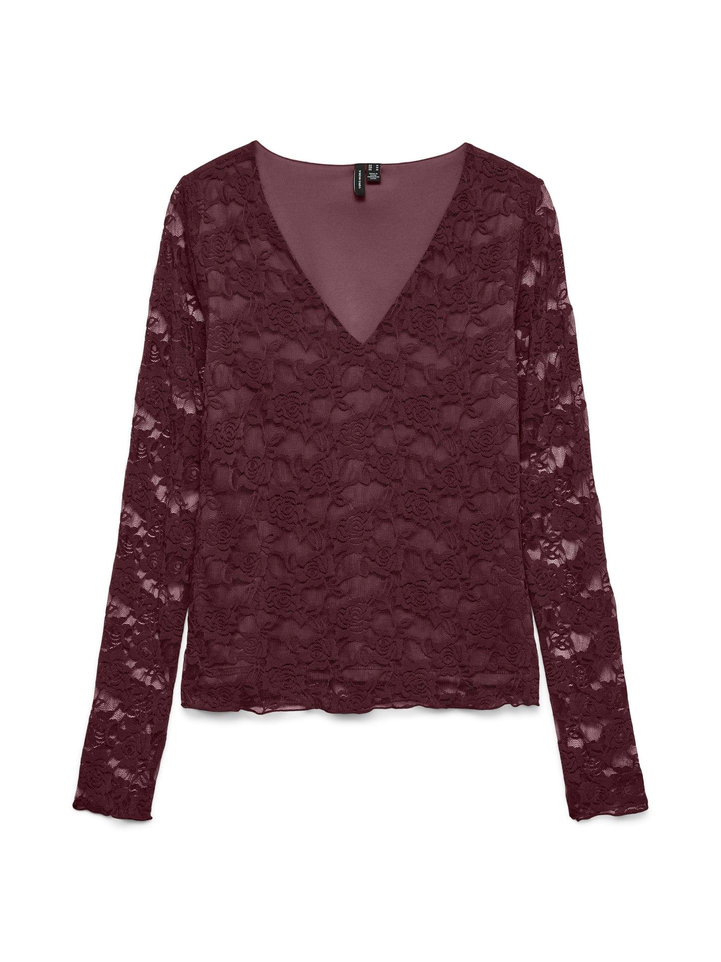 Vmiben Ls V-neck Top Jrs Noos (Winetasting)