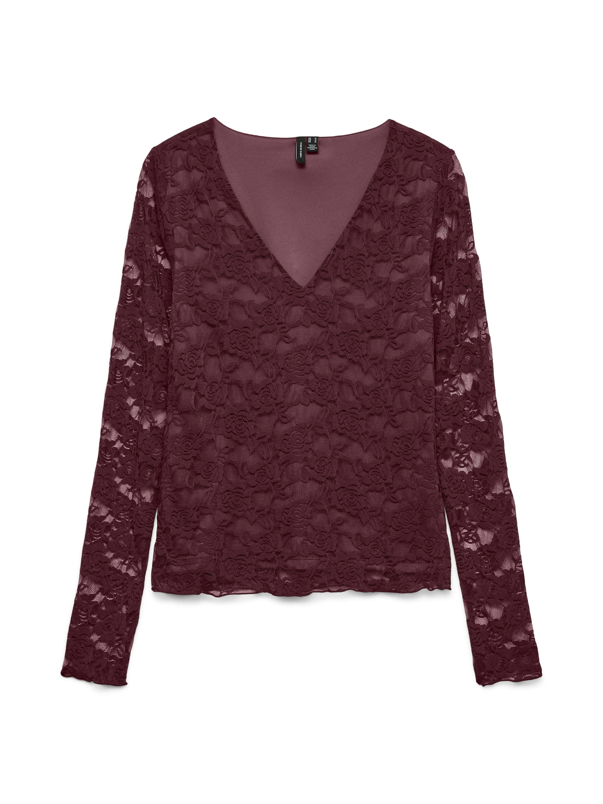 Vmiben Ls V-neck Top Jrs Noos (Winetasting)