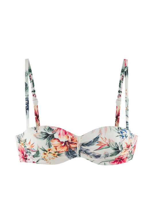 lascana Bügel-Bandeau-Top (Creme Print)