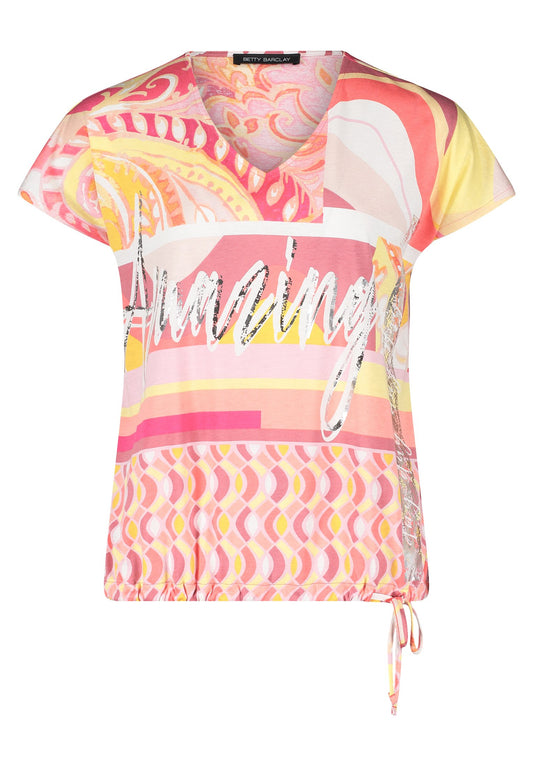 Printshirt (Rosé/yellow)