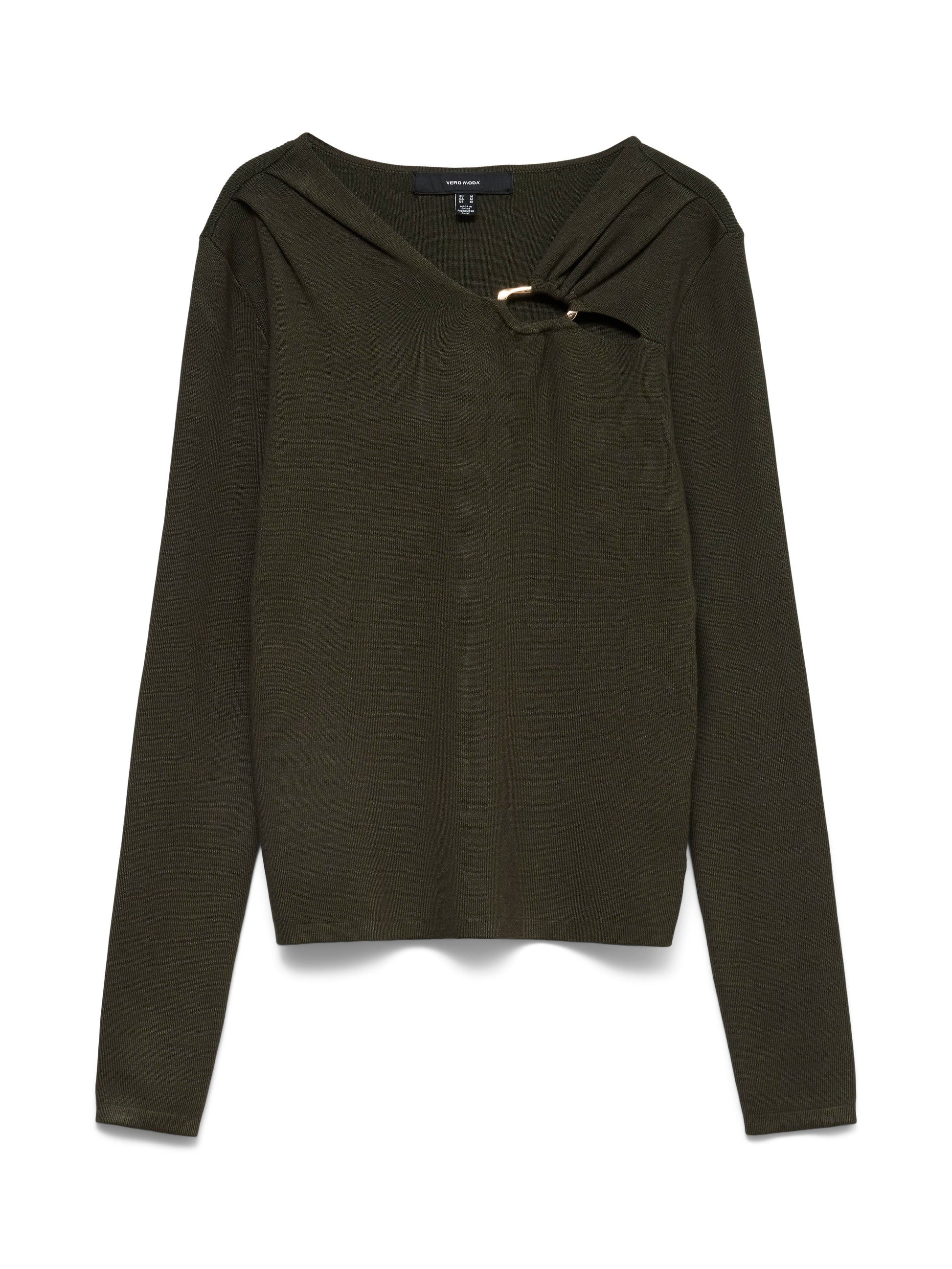 Vmjain Buckle V-neck Pullover (Forest Nig)