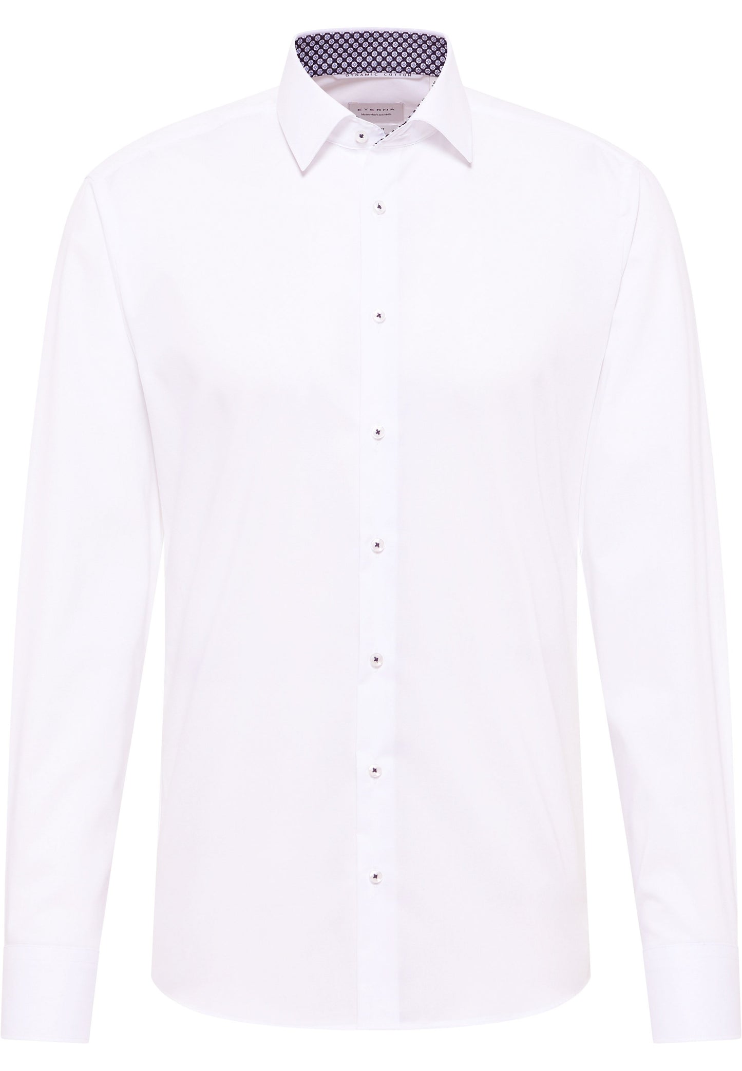 Dynamic Cotton Popeline Langarm (Weiss)
