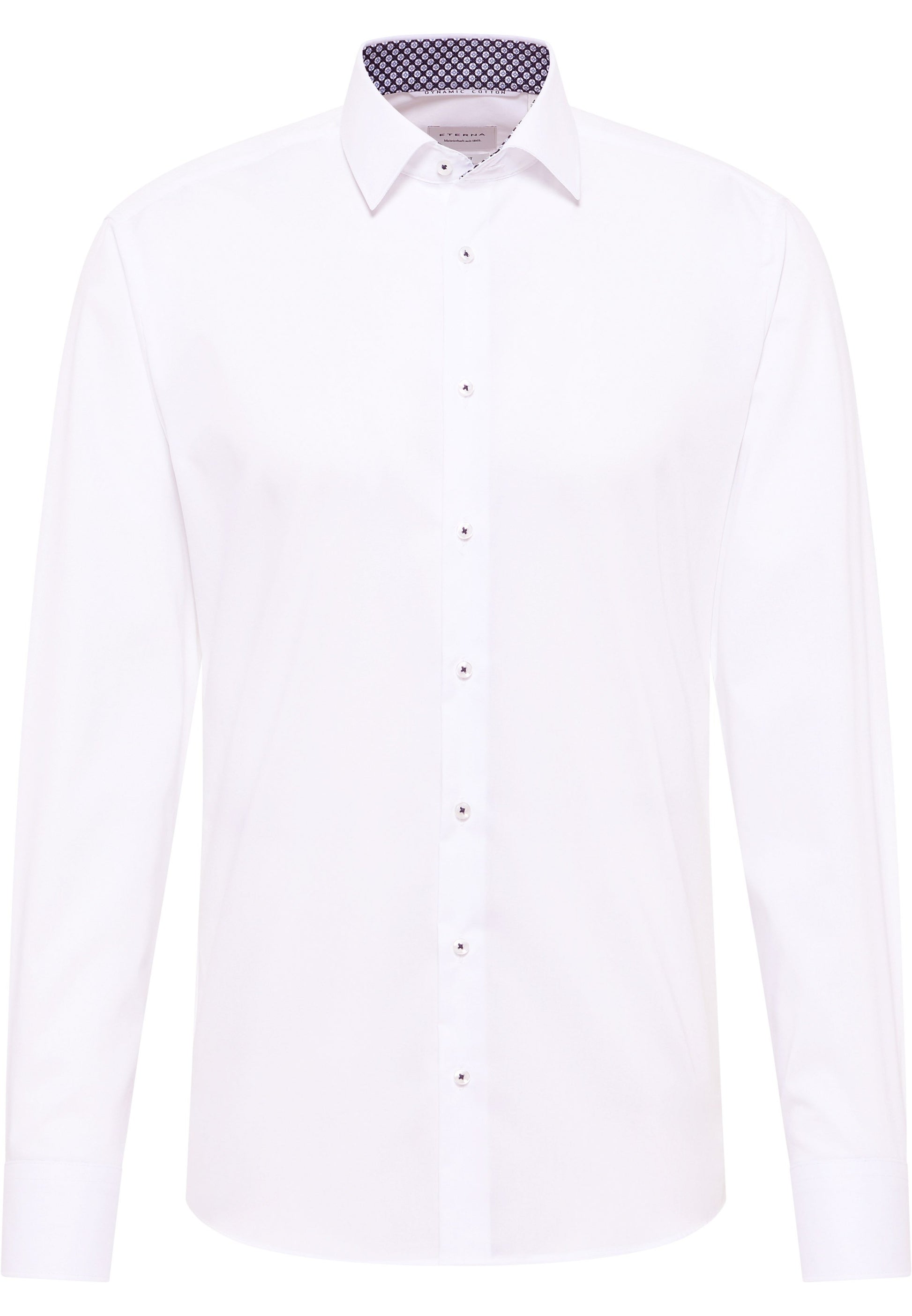 Dynamic Cotton Popeline Langarm (Weiss)