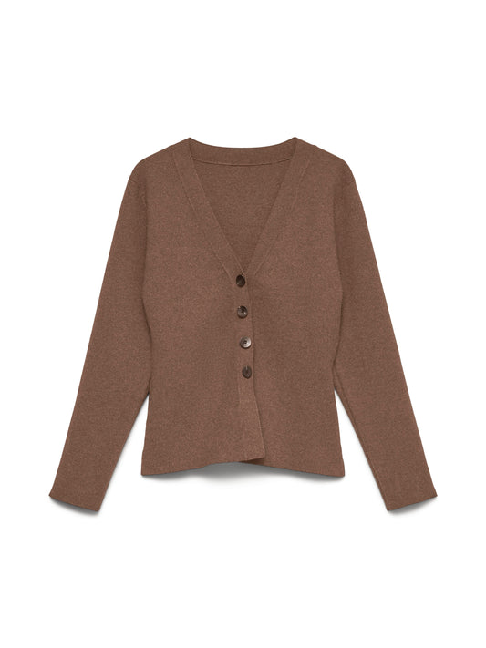 Vmmille Ls V-neck Cardigan Noos (Cocoa Brown)