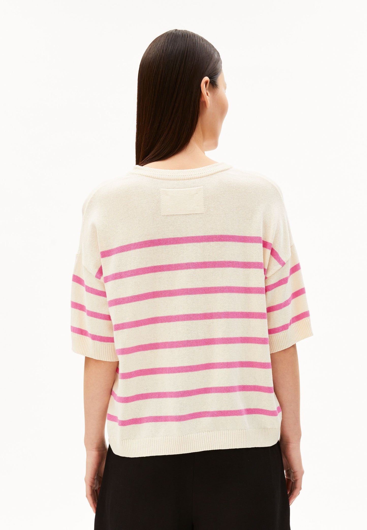 Striped Linen Blend Sweater (Undyed-washed B)