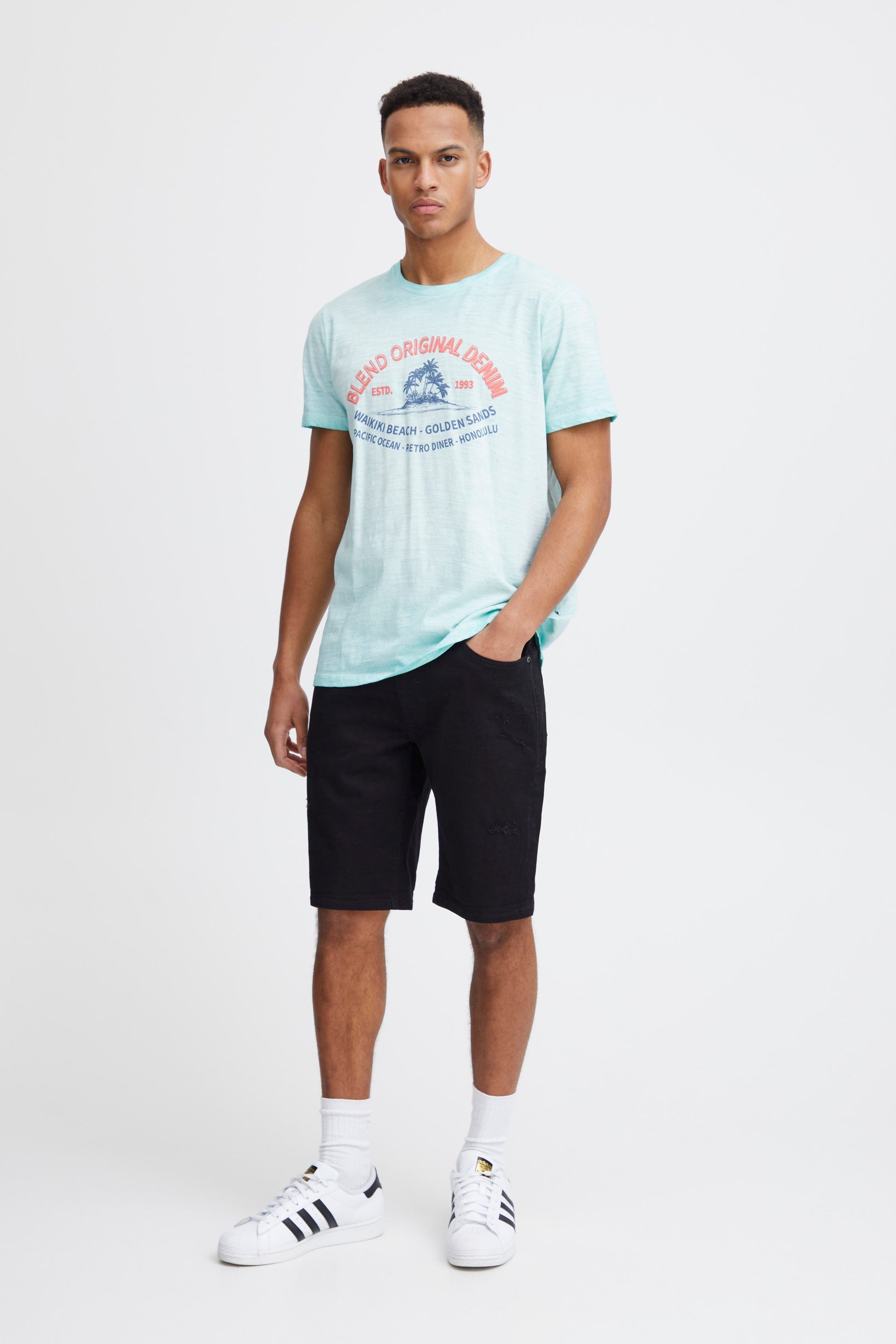 Denim shorts (Denim Black)