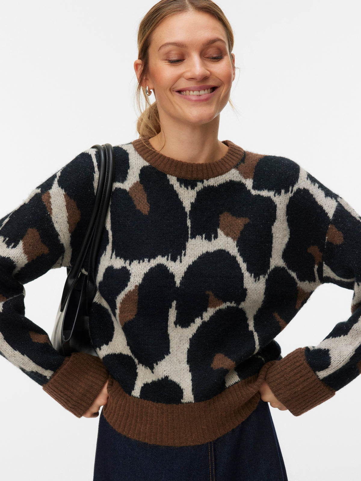 Vmleonie Ls O-neck Pullover Boo (Cocoa Brow)