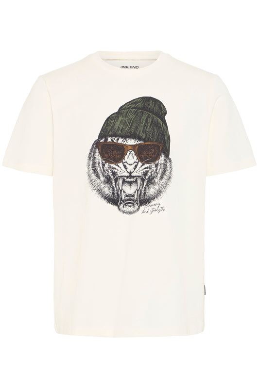 Bhivik Funny Graph S/s Tee (White Tige)