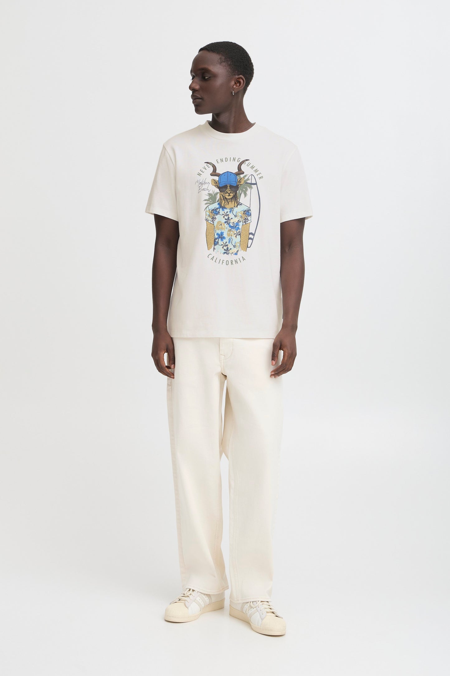 BHJERRON tee (White Deer)