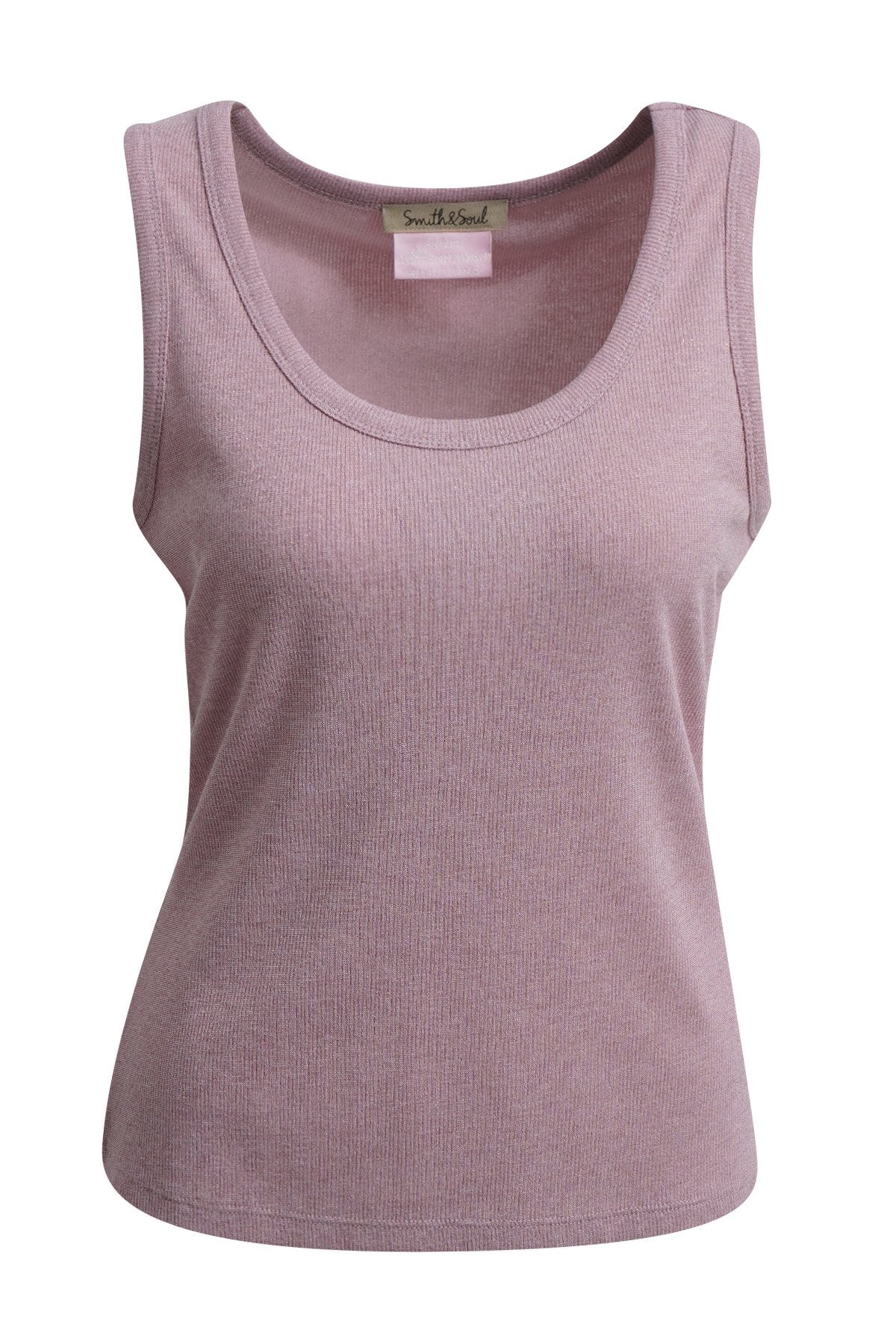 Fitted Metallic Rib Tanktop (Sugar)