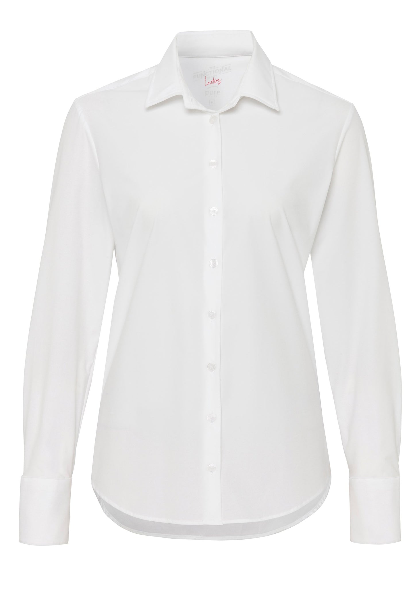 PURE- Functional Bluse Langarm (Uni Weiß)