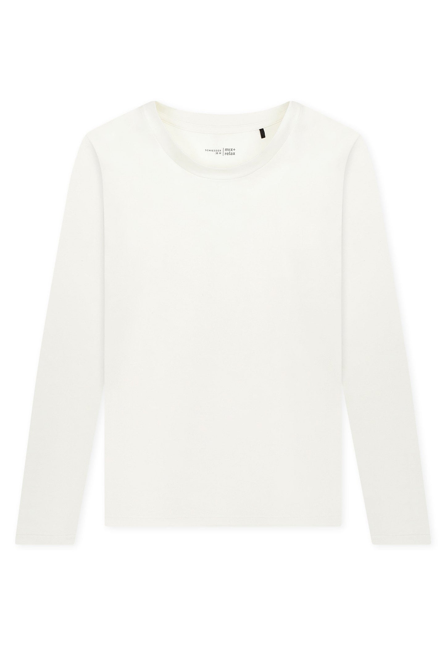 Shirt langarm Rundhals (Naturweiss)