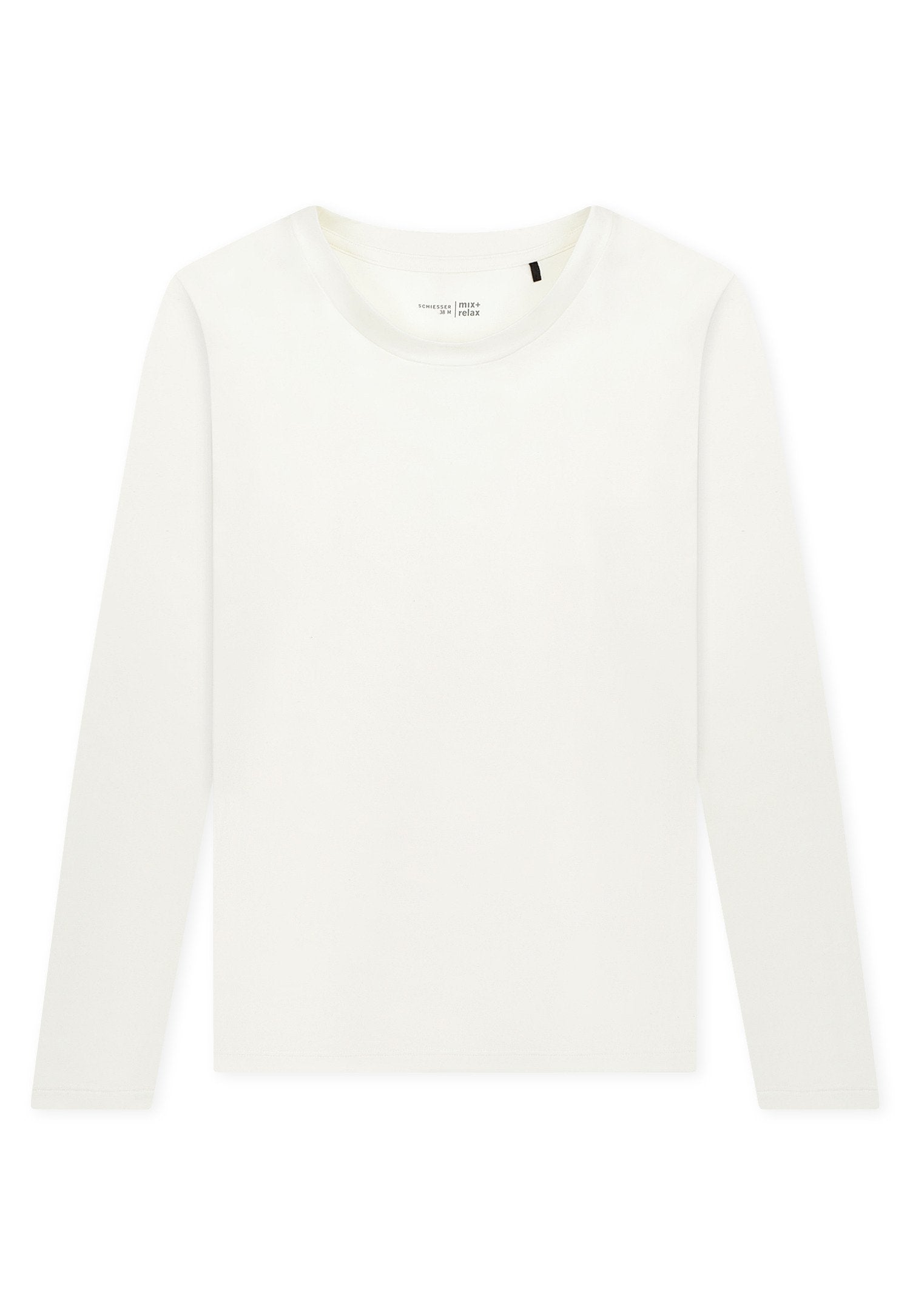 Shirt langarm Rundhals (Naturweiss)