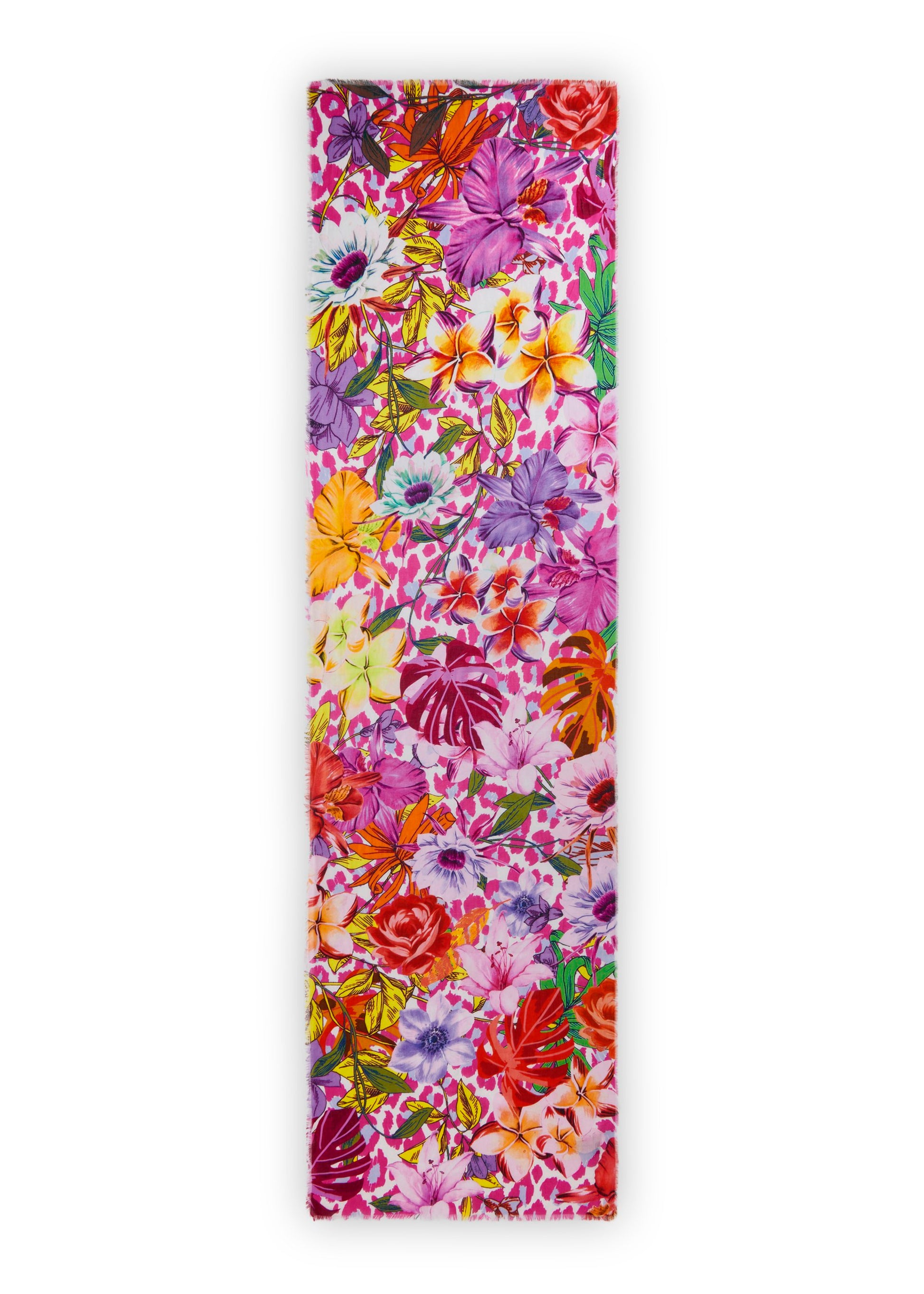Schal aus Biobaumwolle mit Blumenmotiven (Pin2 Pink)