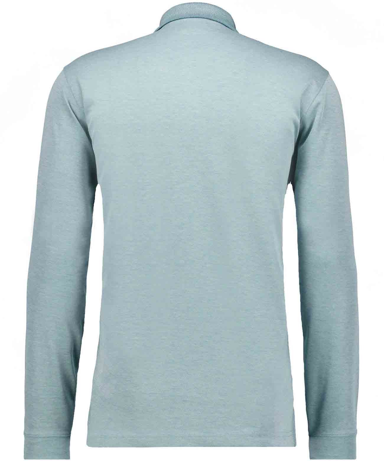 Softknit-Polo mit Brusttasche, Langarm (Salbei)
