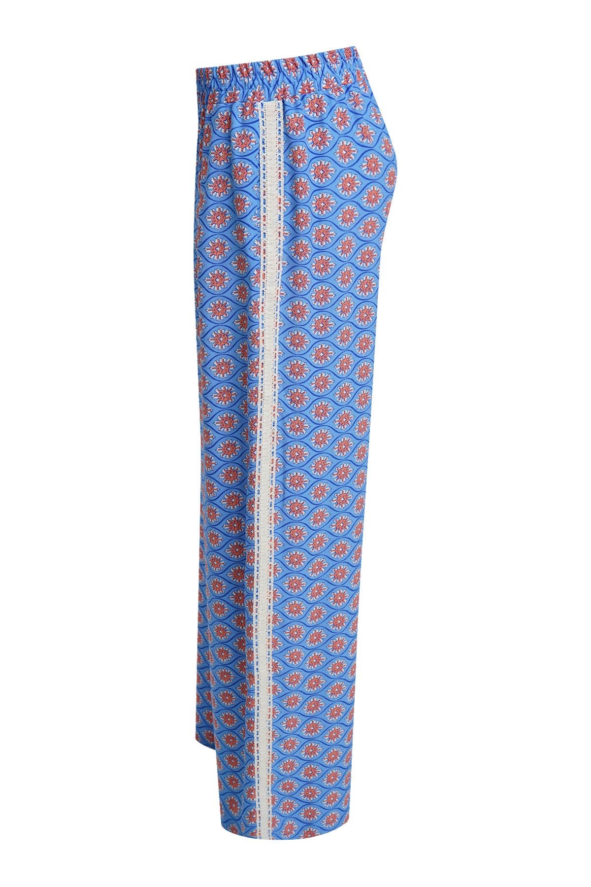 Printed Viscose Pants (Indigo Print)