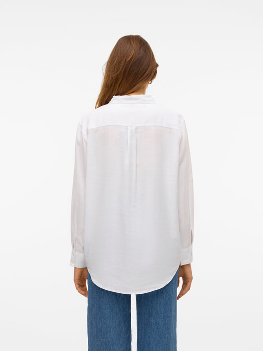 Vmlinn Ls Shirt Wvn Noos (Snow White)