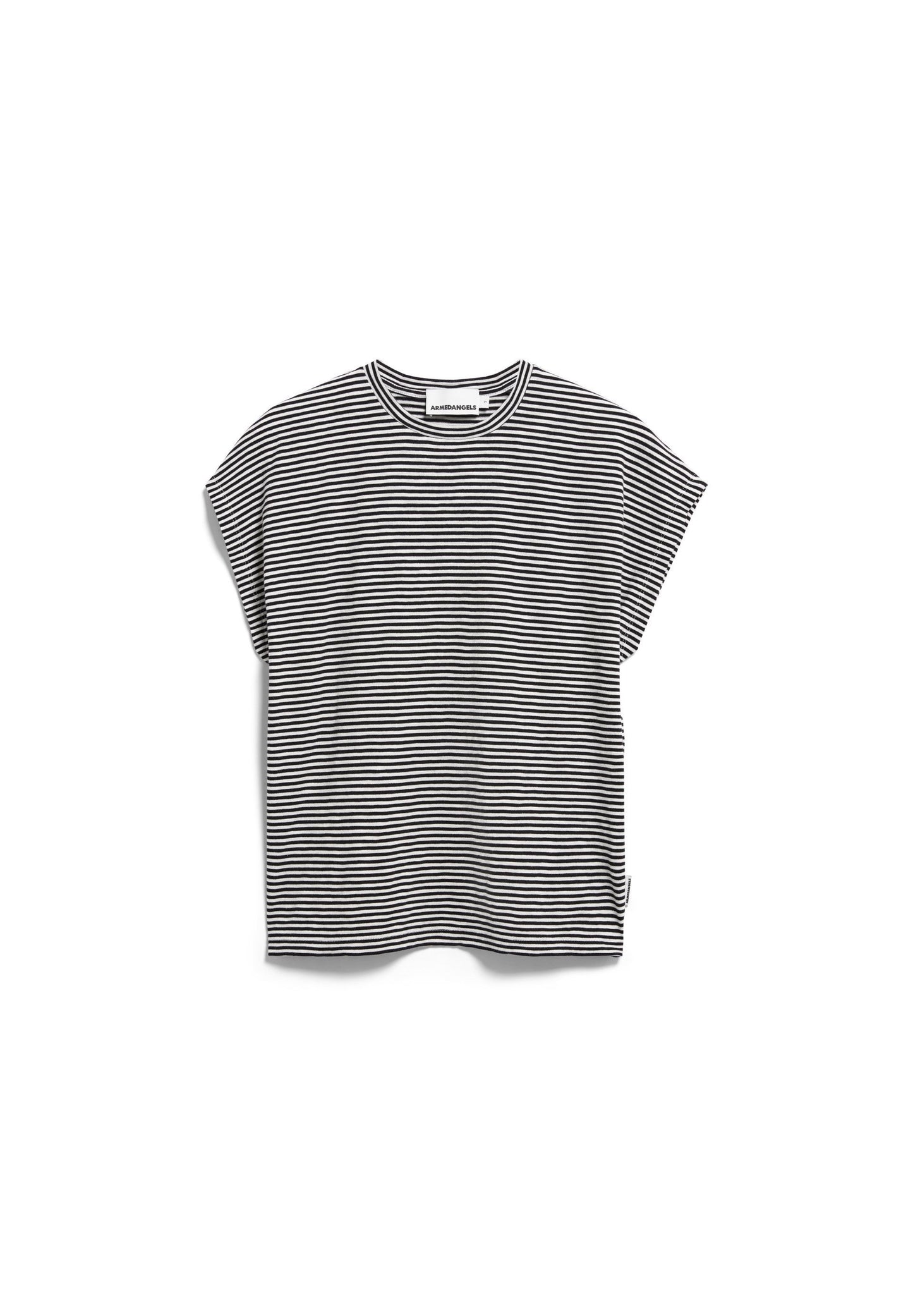 Gestreiftes Jersey T-shirt (Black-oatmilk)