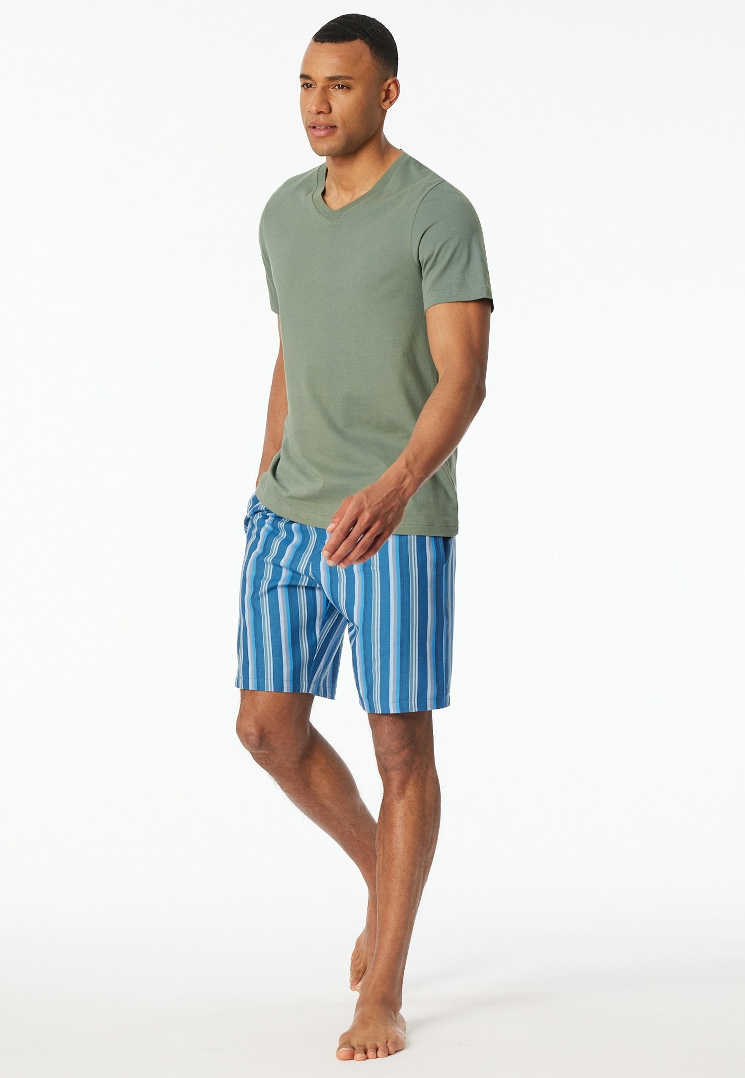 T-Shirt V-Ausschnitt (Khaki)