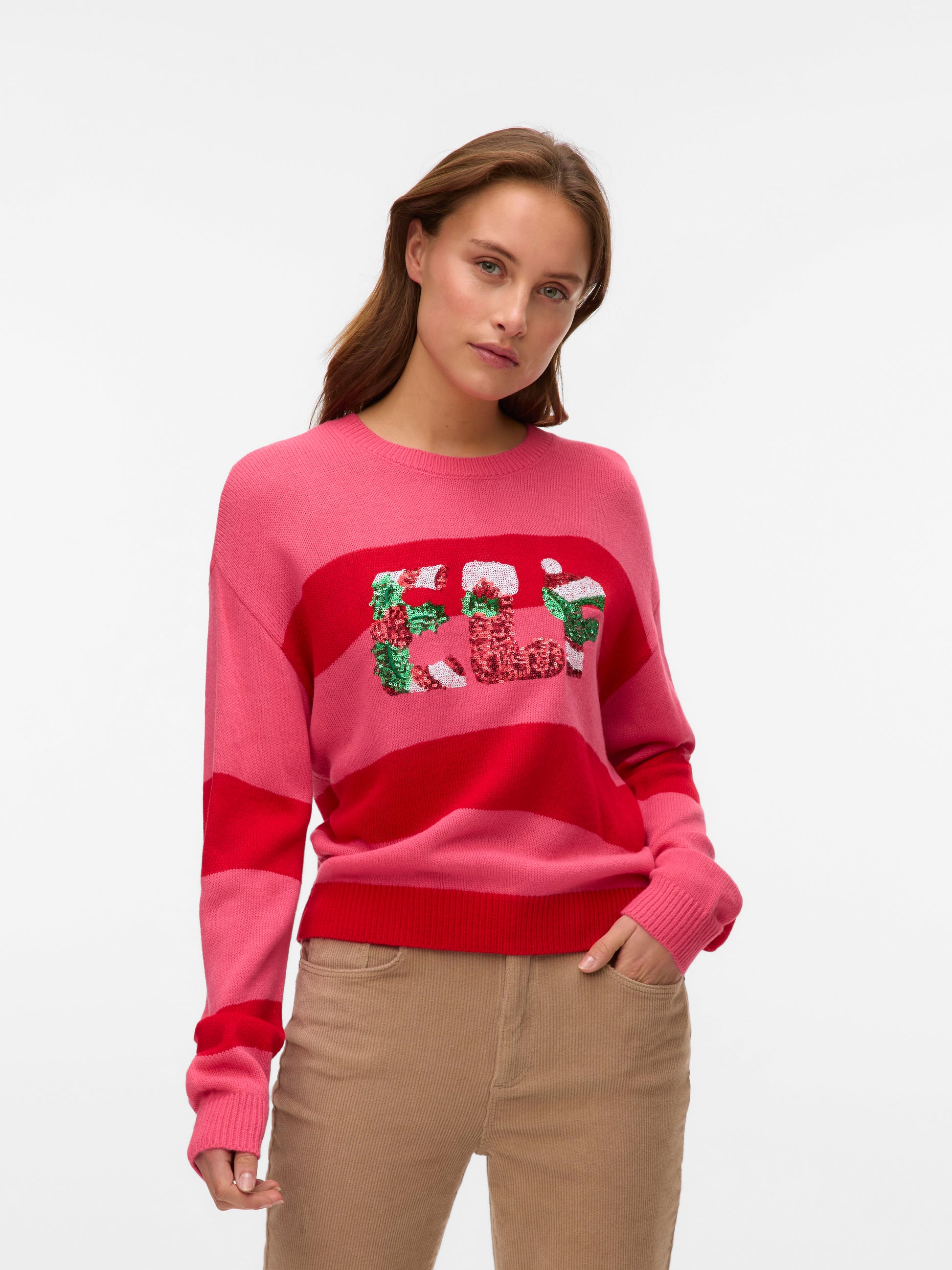 Vmelf Ls O-neck Pullover Xmas (Chinese Re)