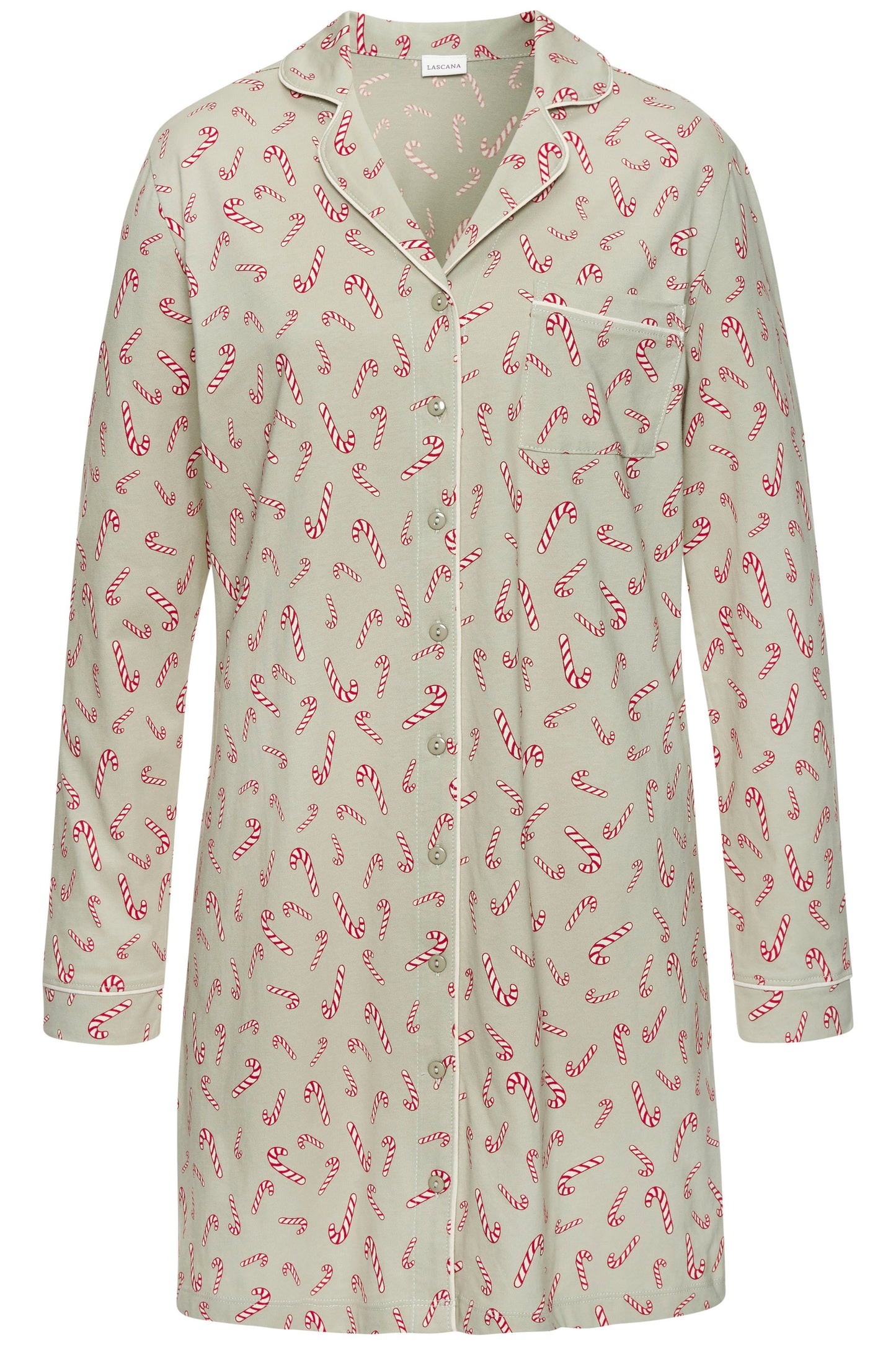 LASCANA LAS XMas Nightgown (Green Aop)