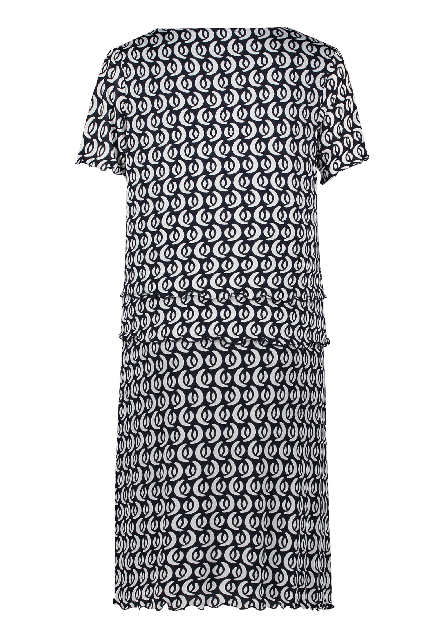 Stufenkleid (Dark Blue/cream)