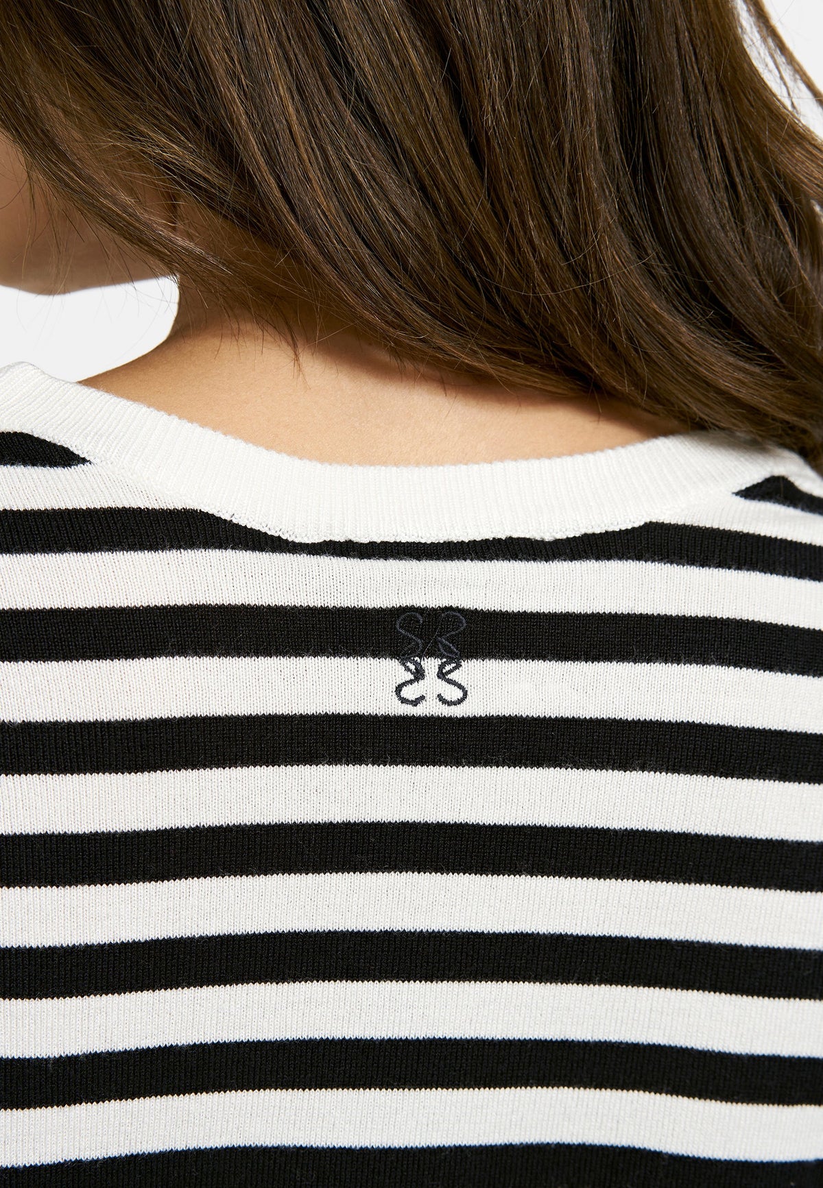 Striped Half Slv Pullover (Marine Print)