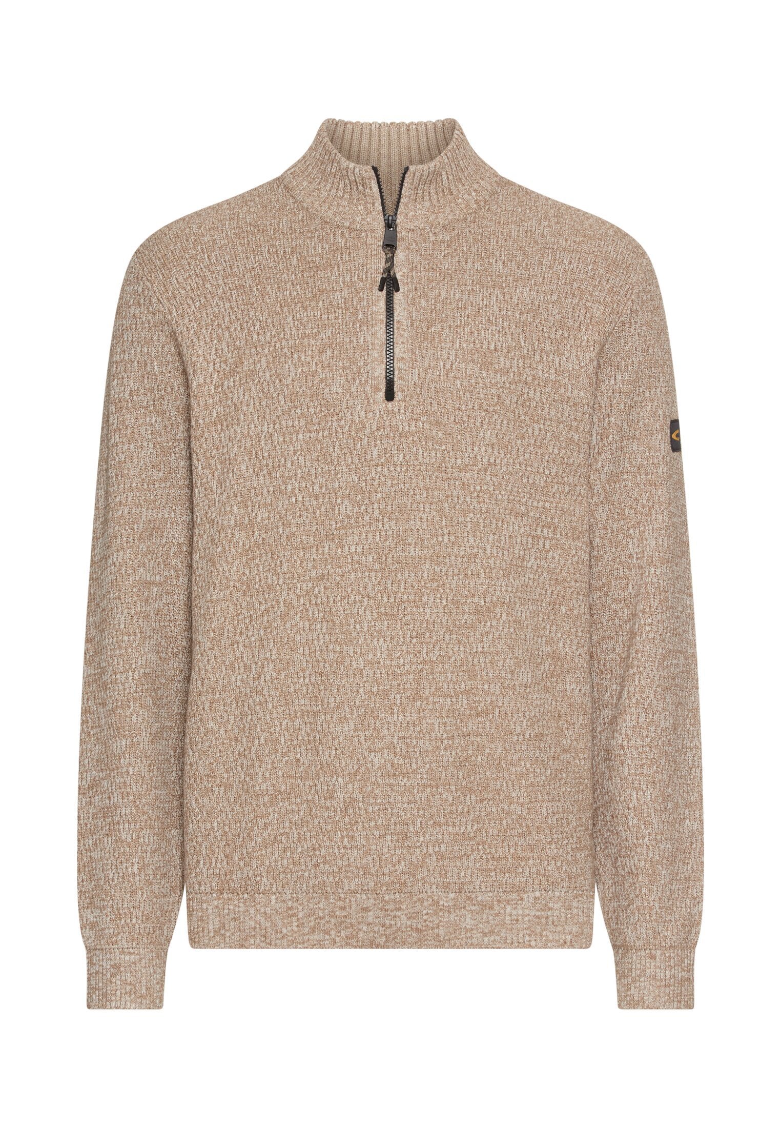 Strick-Troyer mit melierter Struktur (Oatmeal)