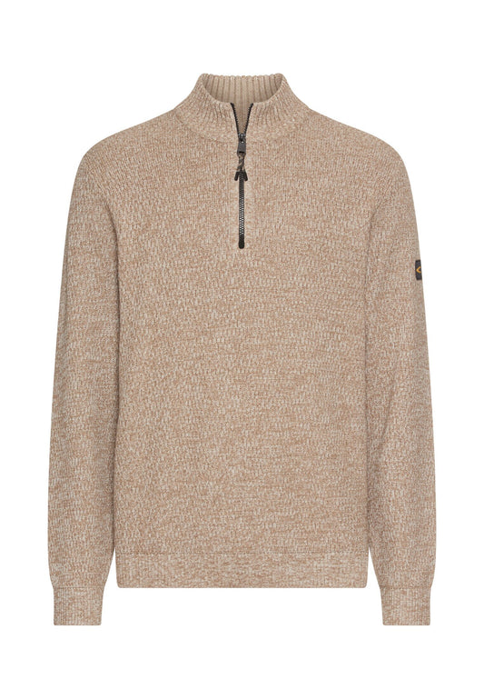 Strick-Troyer mit melierter Struktur (Oatmeal)