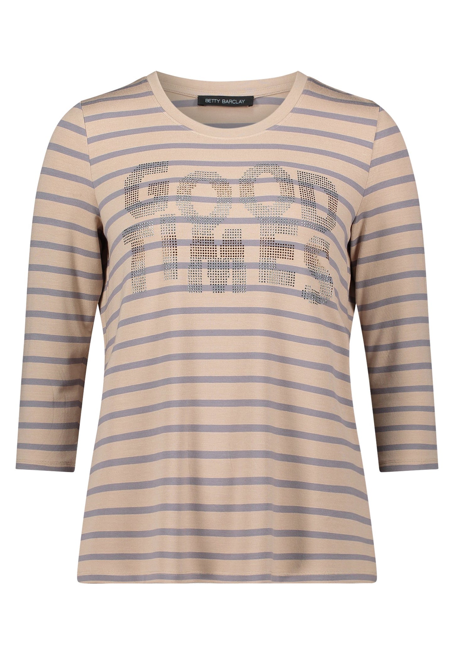 Ringelshirt (Beige/grey)
