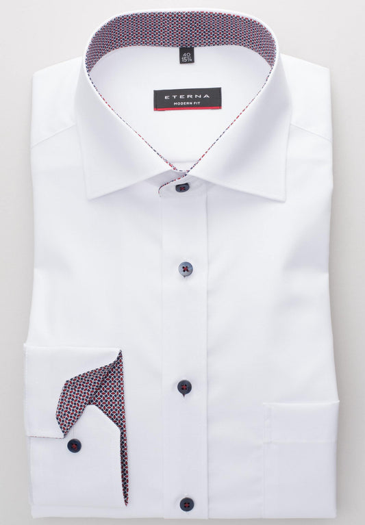 Hemd Chambray Langarm (Weiss)