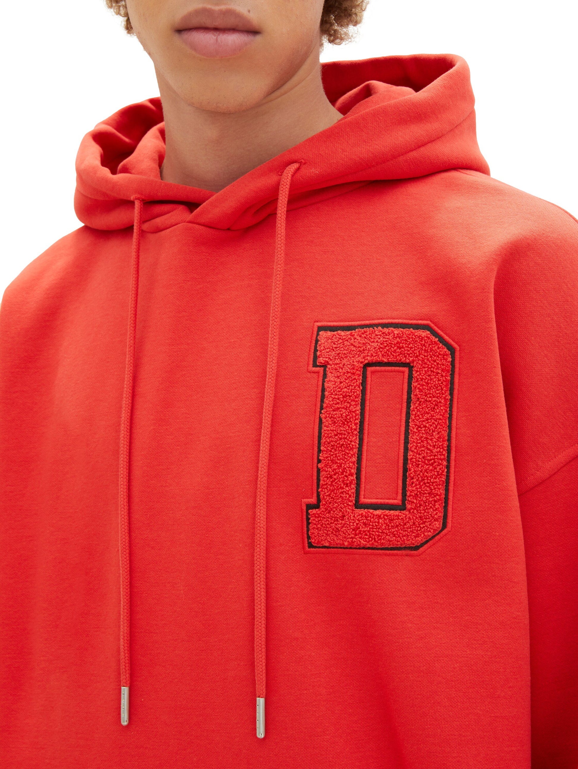 Oversized Hoodie mit recyceltem Polyester (Clean Red)