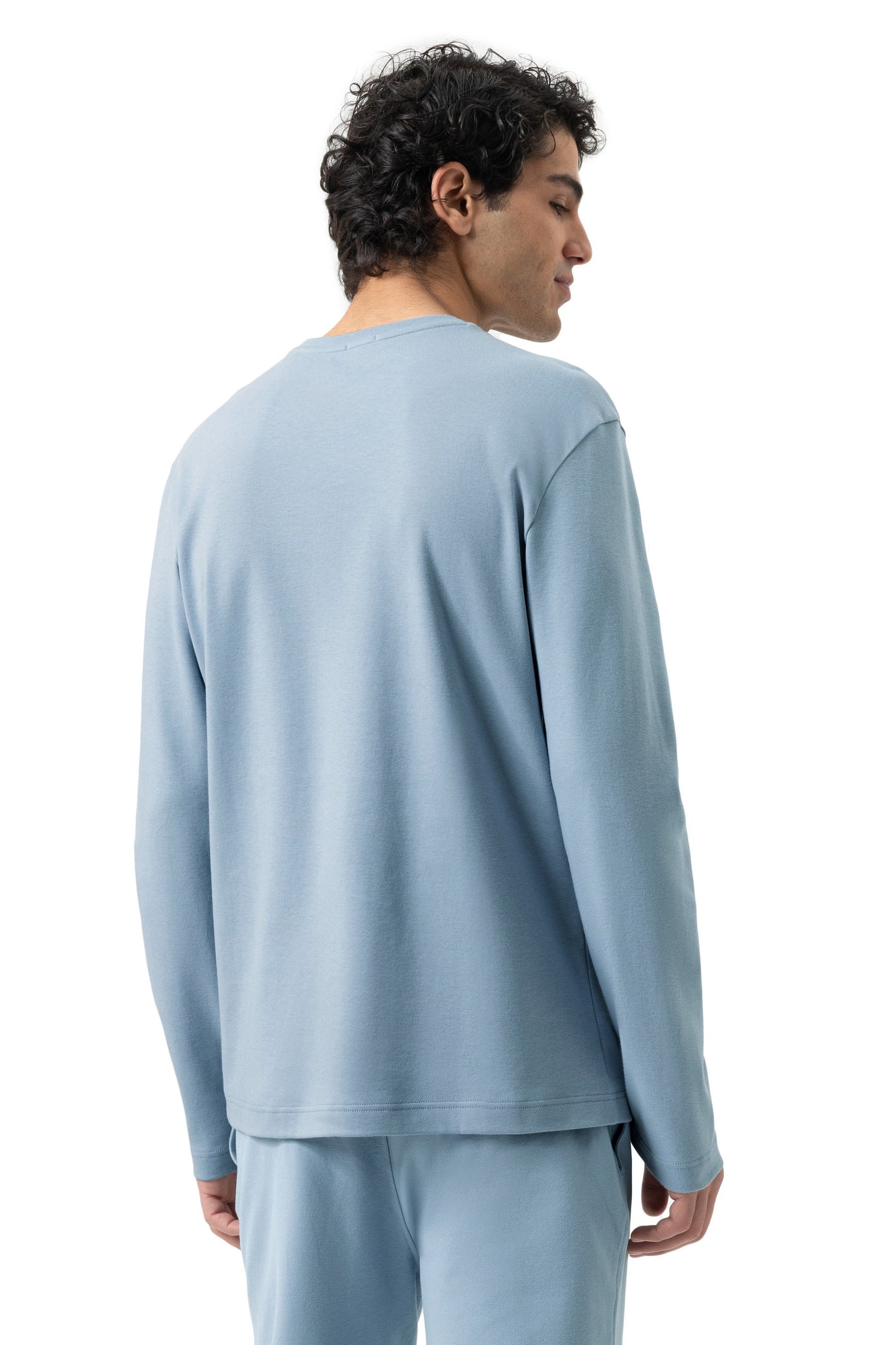 T-Shirt langarm (Azzurro)