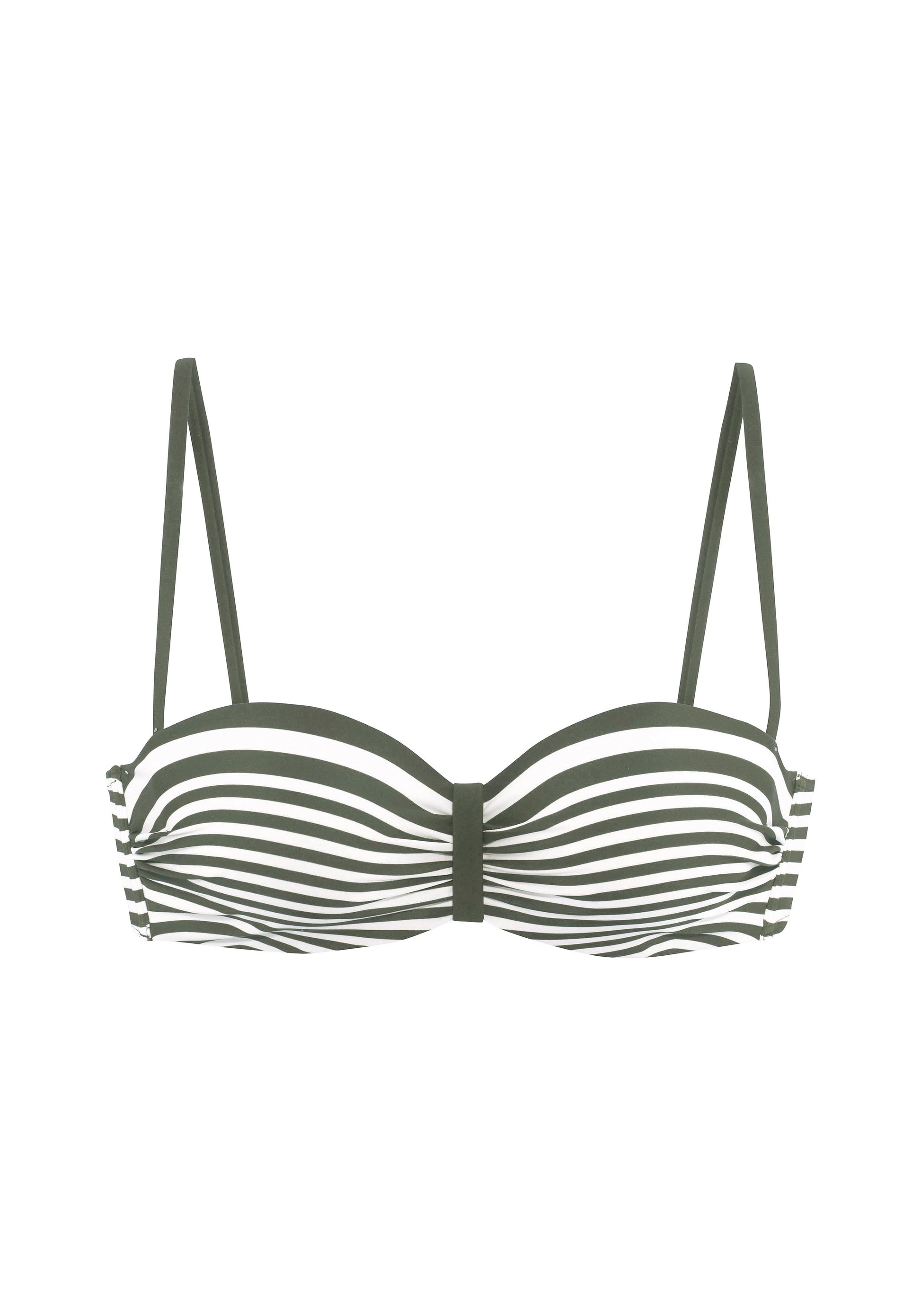 venice beach lm exkl. sport Bügel-Bandeau-Top (Oliv Stripe)
