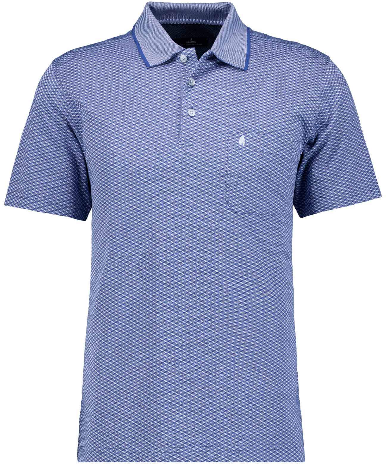 Softknit-Polo Jacquard (Marine Mel)