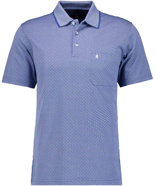Softknit-Polo Jacquard (Marine Mel)