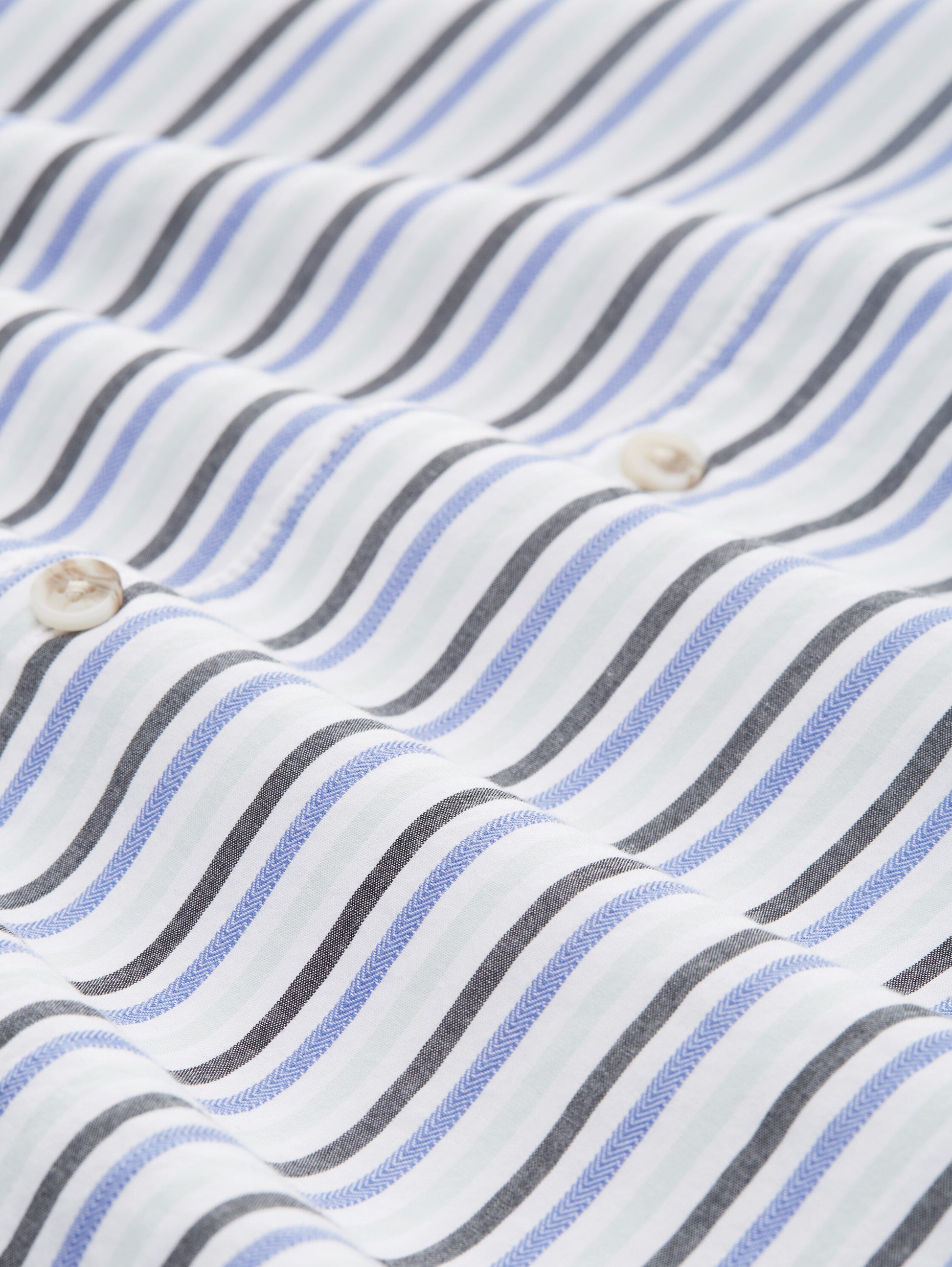 Kurzarmhemd mit Streifenmuster (Regular Navy G)