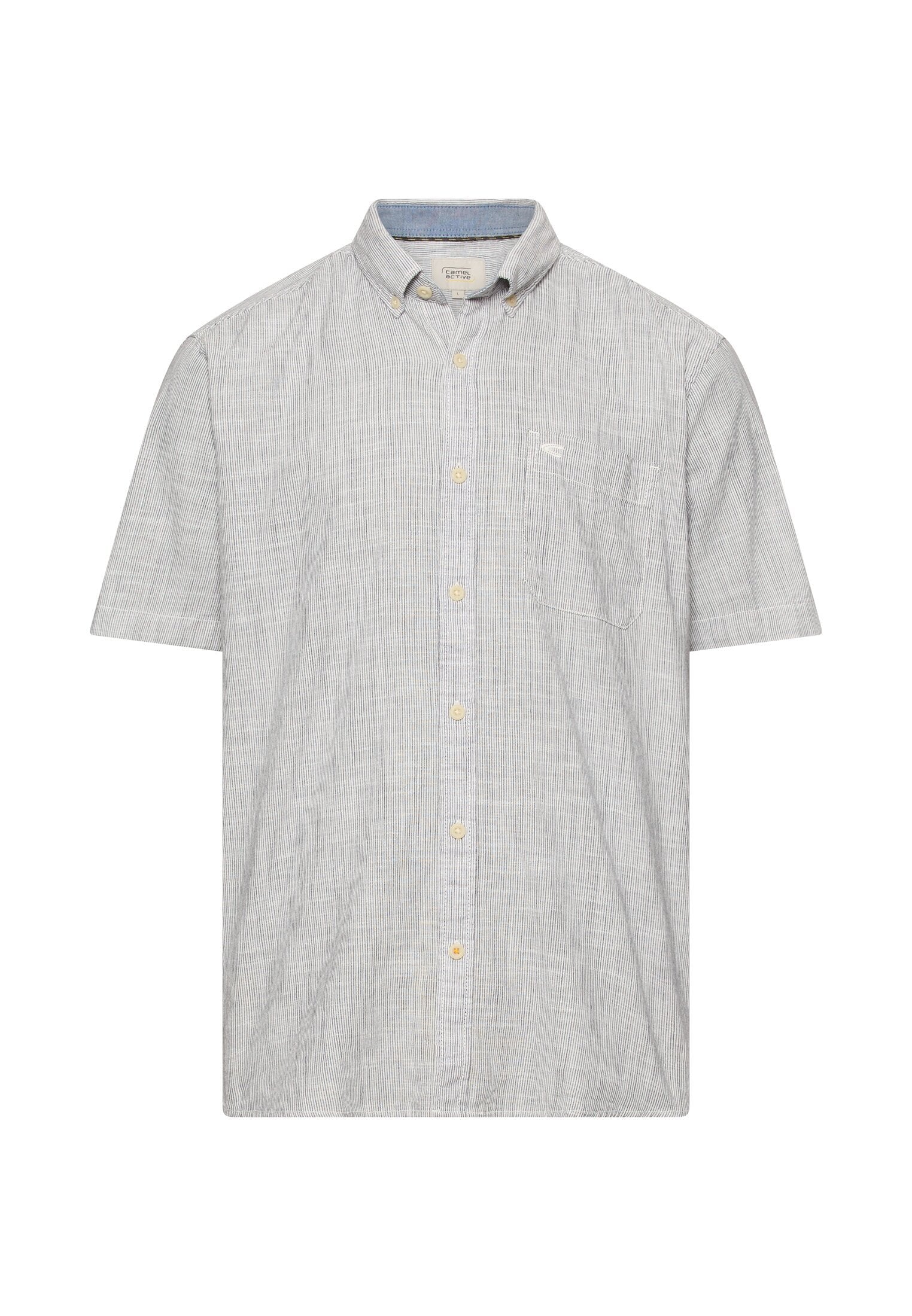 Kurzarmhemd mit Kontrastdetails (Offwhite)