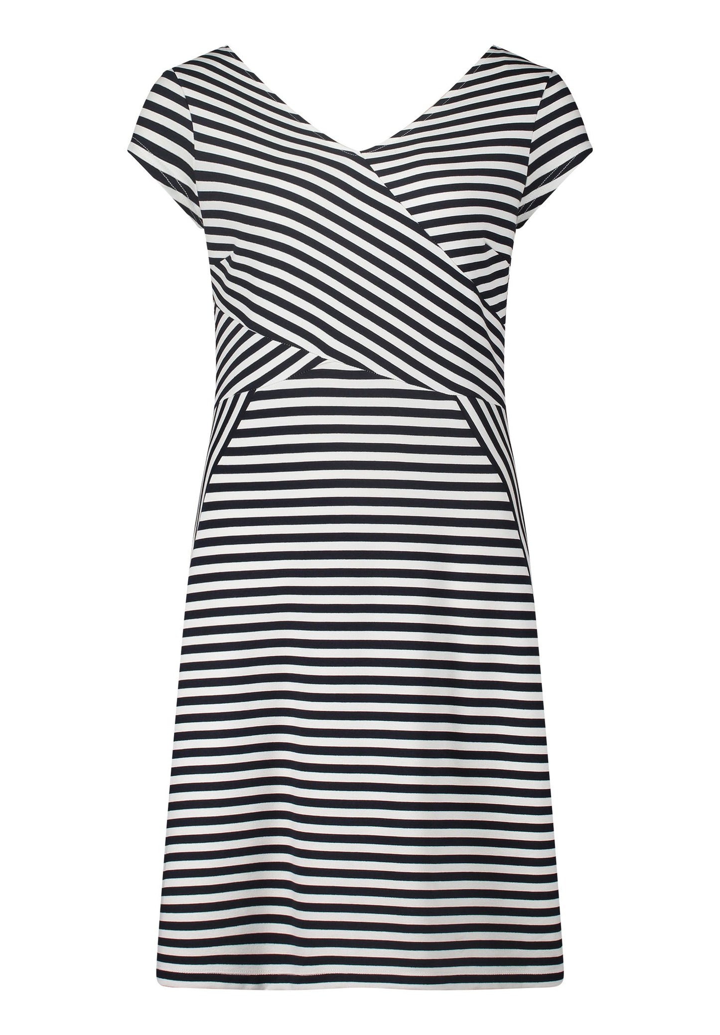 Streifenkleid (Dark Blue/cream)