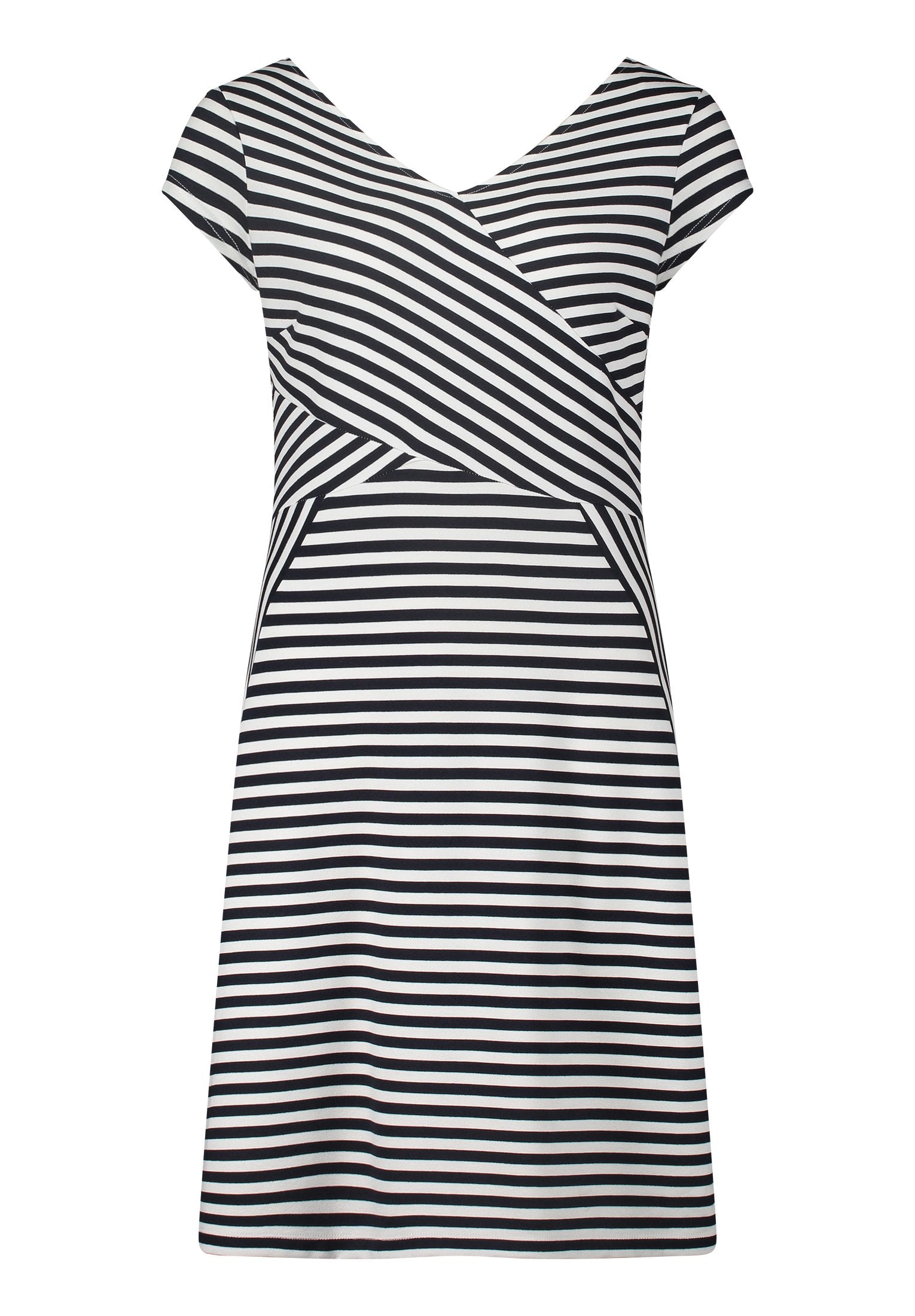 Streifenkleid (Dark Blue/cream)