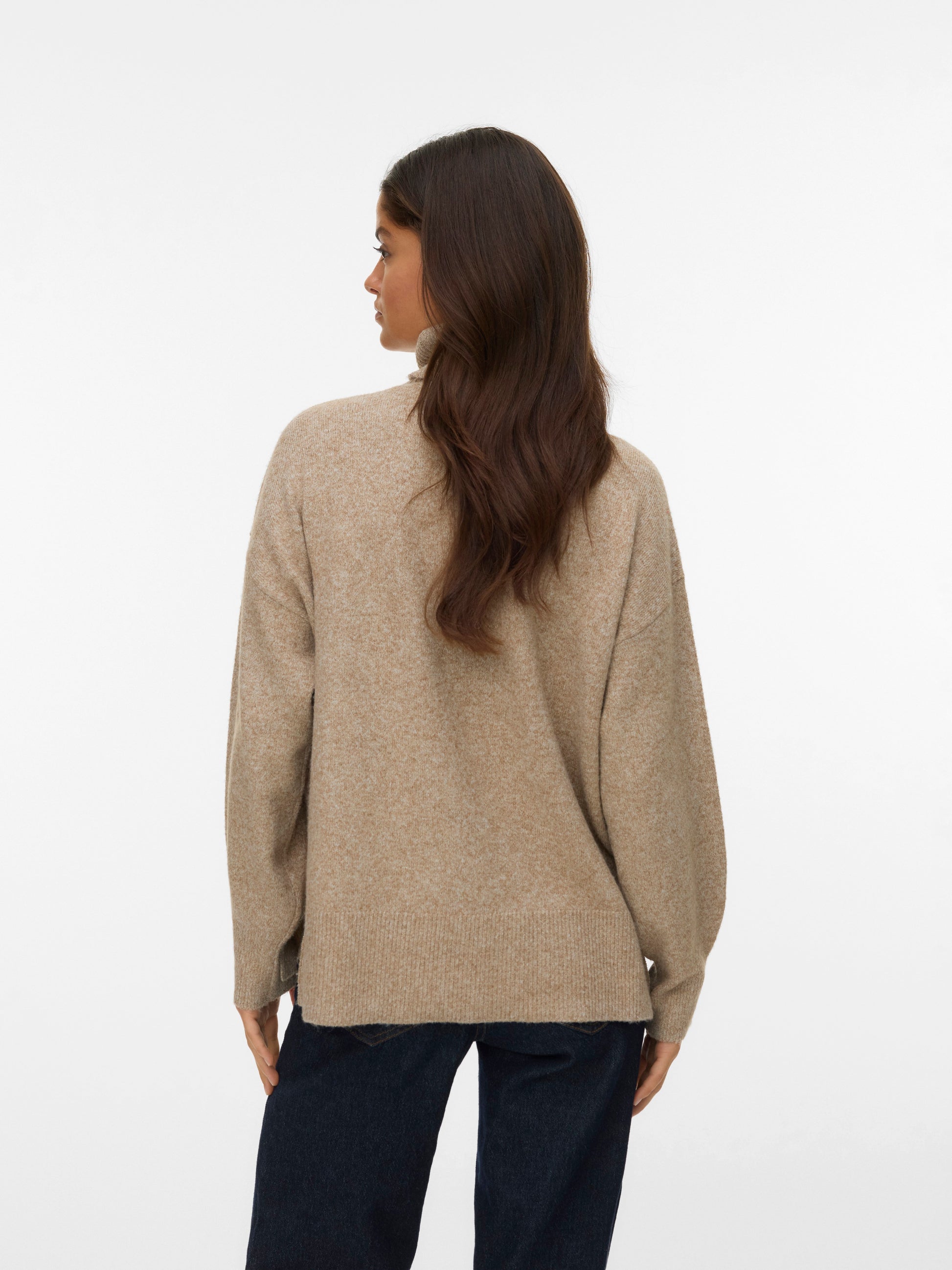 Vmdoffy Ls Roll Neck Pullover Noos (Sepia Tint)
