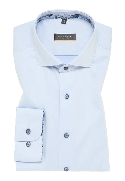 Hemd Twill Langarm (Blau)