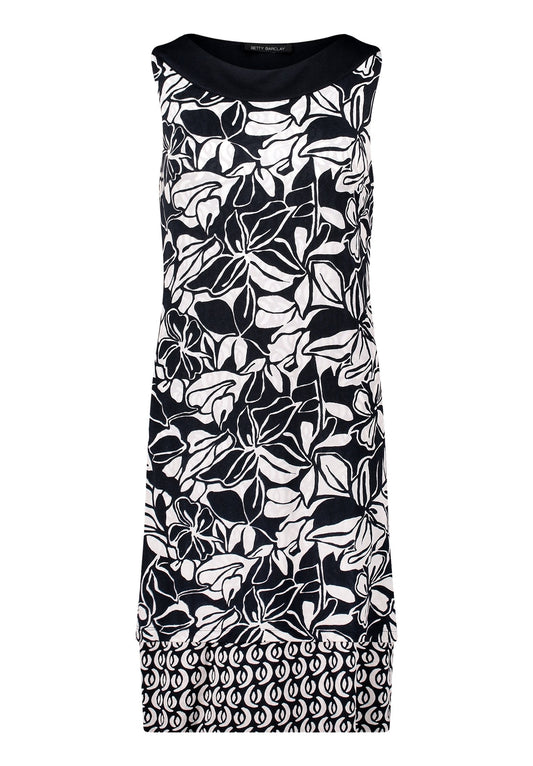 Jerseykleid (Dark Blue/cream)